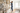 woman hanging a gallery wall with many frames on the wall